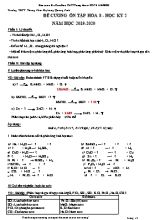 Đề cương ôn tập Hóa học Lớp 8 - Học kỳ 2 - Năm học 2019-2020 - Bùi Đức Minh